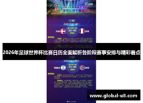2026年足球世界杯比赛日历全面解析各阶段赛事安排与精彩看点