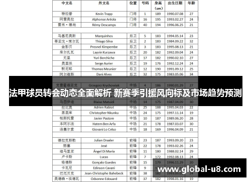 法甲球员转会动态全面解析 新赛季引援风向标及市场趋势预测